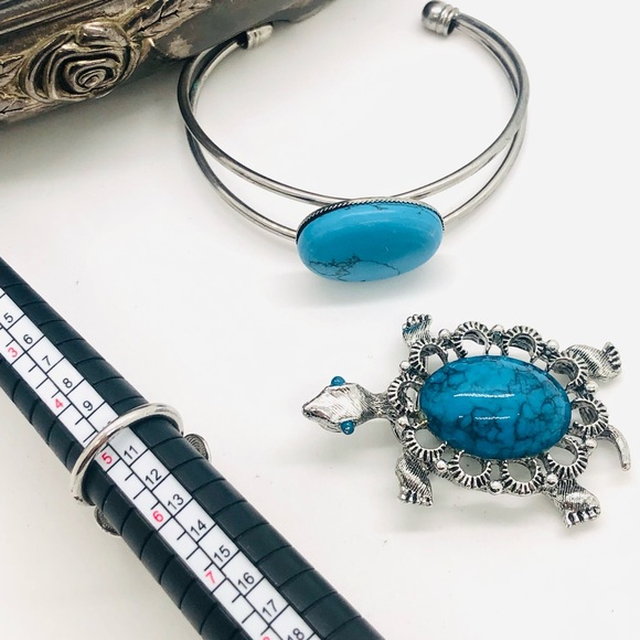 Vintage Faux Turquoise Jewelry lot - Picture 5 of 14